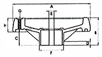 Two Spoke Plastic Handwheels - dimensions